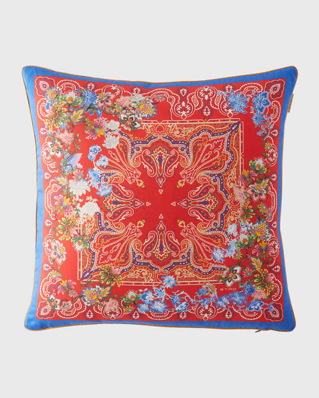 La Ponche Pillow with Cording, 18" Square